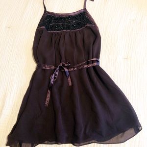 Banana republic plum silk halter top, sz L